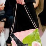 Dior Pink/Green/Black Python Diorama Flap Bag - Fall 2015 Runway