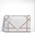 Dior White Python and Dune Lambskin Diorama Large Flap Bag - Spring 2015