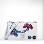 Dior White Quilted and Embroidered Diorama Flap Bag - Spring 2015