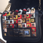 Fendi Black Embellished 3Baguette Bag - Fall 2015