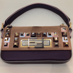 Fendi Blue/Tan Calf Hair Embellished 3Baguette Bag - Fall 2015