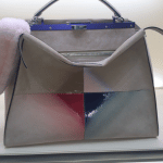 Fendi Grey Graphic Color Block Peekaboo Bag - Fall 2015