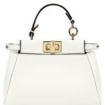 Fendi White Micro Peekaboo Bag