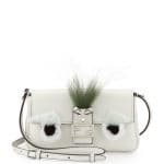 Fendi White Monster Micro Baguette Bag