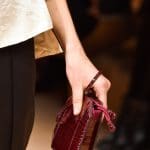 Hermes Burgundy Crocodile Sac Poudrier Compact Clutch Bag - Fall 2015 Runway