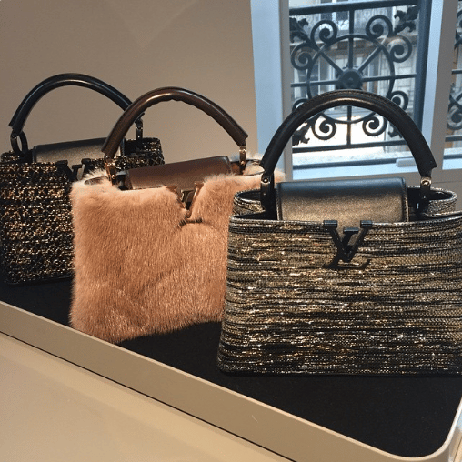 Louis Vuitton Embellished/Fur Capucines Bags - Pre-Fall 2015
