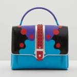 Paula Cademartori Turquoise/Violet/Black/Red with Polkadots Faye Bag - Fall 2015