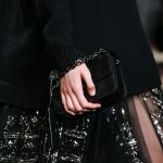 Valentino Black with Silver Chain Strap Flap Bag - Fall 2015 Runway