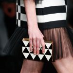 Valentino Black/White Geometric Box Clutch Bag - Fall 2015 Runway