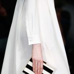 Valentino Black/White Striped Box Clutch Bag - Fall 2015 Runway