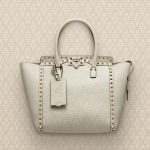 Valentino Ivory Viva Valentino Rockstud Top Handle Bag