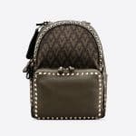 Valentino Military Green Viva Valentino Rockstud Medium Backpack Bag