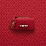 Valentino Red Viva Valentino Va Va Voom Clutch Bag