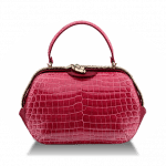 Bulgari Cerise Red Crocodile/Calfskin Serpenti Hypnotic Top Handle Medium Bag