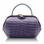 Bulgari Purple Amethyst Crocodile Serpenti Hypnotic Top Handle Medium Bag