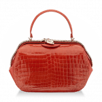 Bulgari Scarlet Red Crocodile/Calfskin Serpenti Hypnotic Top Handle Medium Bag