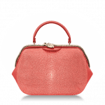 Bulgari Scarlet Red Galuchat Serpenti Hypnotic Top Handle Small Bag