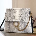 Chloe Large Python Faye Clutch