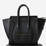 Celine Black Smooth Calfskin Mini Luggage Bag