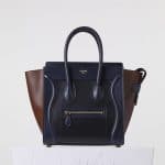 Celine Brown/Blue/Black Calfskin:Palmelato Micro Luggage Bag