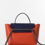 Celine Burnt Orange/Indigo/Grey Smooth Calfskin Belt Bag