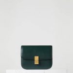 Celine Dark Green Calfskin Liege Classic Box Medium Bag