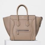 Celine Dune Drummed Calfskin Mini Luggage Bag