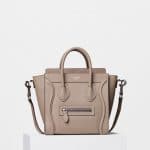 Celine Dune Drummed Calfskin Nano Luggage Bag