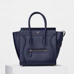 Celine Ink Smooth Calfskin Micro Luggage Bag