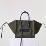 Celine Khaki Textile Phantom Medium Bag