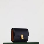 Celine Navy/Terracotta Calfskin Classic Box Medium Bag