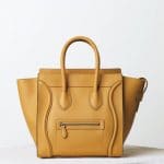 Celine Ochre Drummed Calfskin Mini Luggage Bag