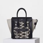 Celine Printed Watersnake and Calfskin Micro Luggage Bag