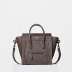 Celine Souris Drummed Calfskin Nano Luggage Bag