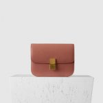 Celine Terracotta Multicolor Calfskin Liege Classic Box Medium Bag