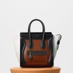 Celine Tri-color Glazed Calfskin Micro Luggage Bag