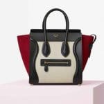 Celine Tri-color Textile and Calfskin Micro Luggage Bag