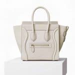 Celine White Goatskin Micro Luggage Bag