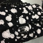 Chanel Black/White Paint Splatter Print Classic Flap Bag 2