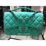 Chanel Green Elaphe Easy Carry Medium Bag