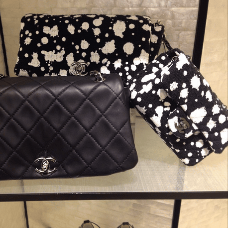 Chanel Paint Splatter Print Flap Bags