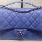 Chanel Purple Watersnake Easy Carry Medium Bag