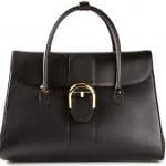 Delvaux Black Brillant Double Poignée Bag