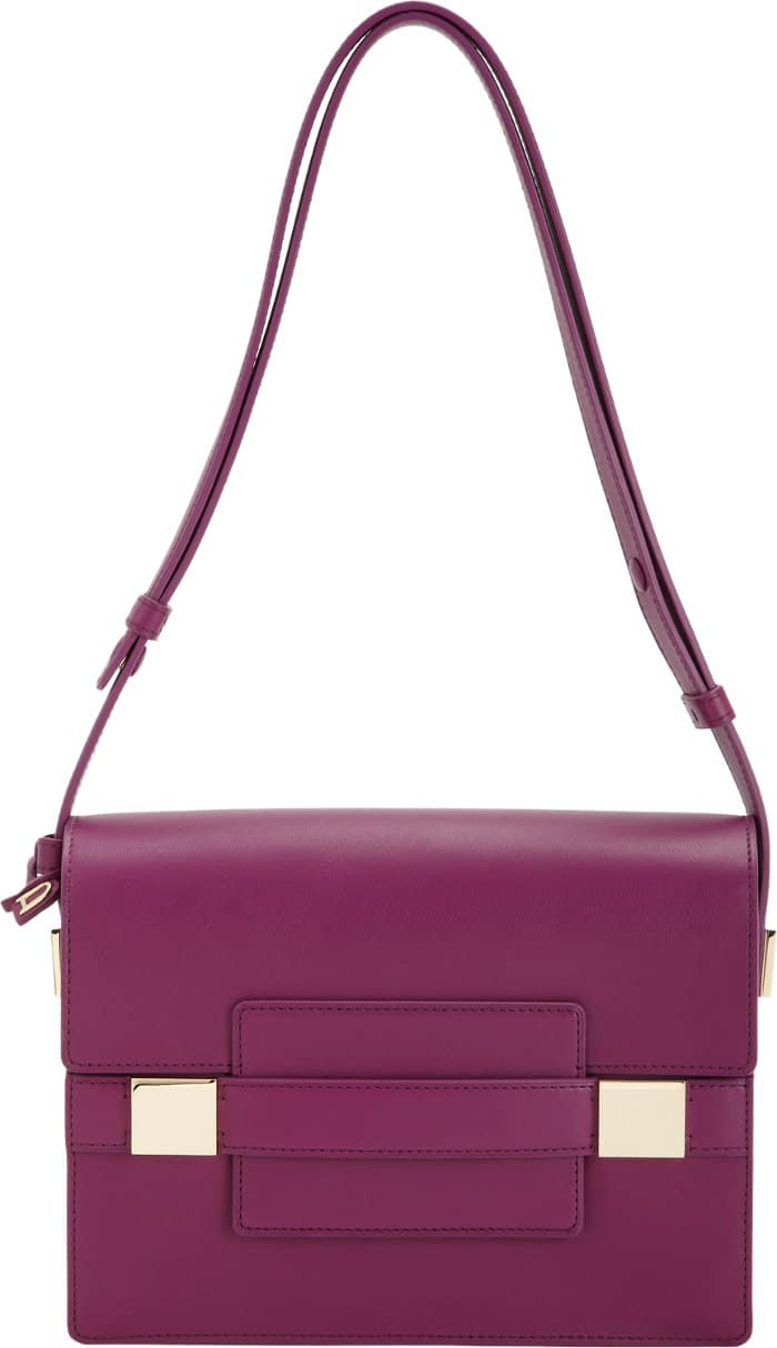 Delvaux Louise hobo bag in cardinal purple.