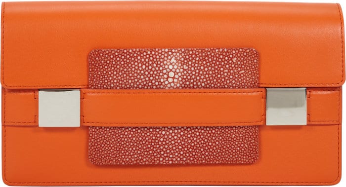 Madame mini leather crossbody bag Delvaux Orange in Leather - 20501921