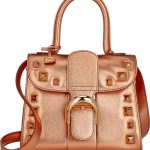 Delvaux Metallic Copper with Studs Brillant Mini Bag