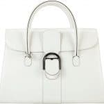 Delvaux White Brillant Double Poignée Bag