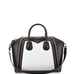 Givenchy Black/White Studded Antigona Medium Bag