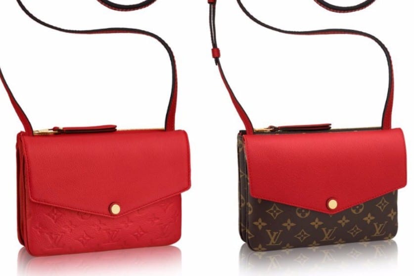 Louis Vuitton Twinset in Red, shoulder strap in leather, more