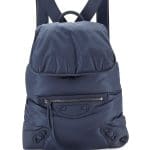 Balenciaga Navy Traveler Nylon Backpack